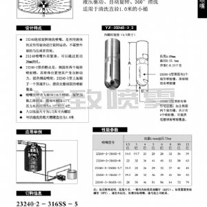 緊湊型槽罐清洗噴嘴--23240系列